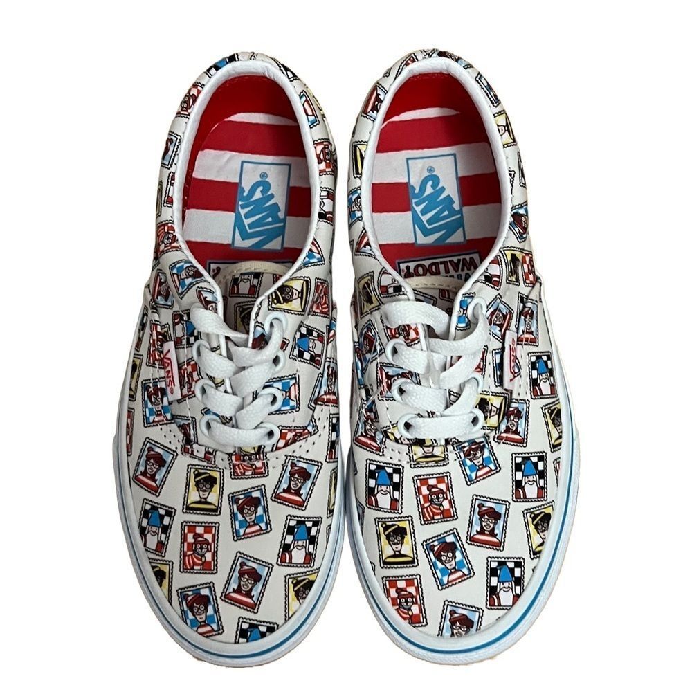 Vans Wheres Waldo? Limited Edition Canvas Sneakers Kids Sz 1 Athletic Shoes Y2K - Picture 3 of 10